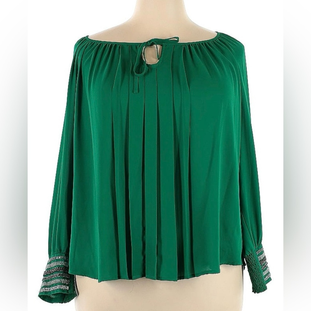 Alfani size 18‎ green log sleeve blouse